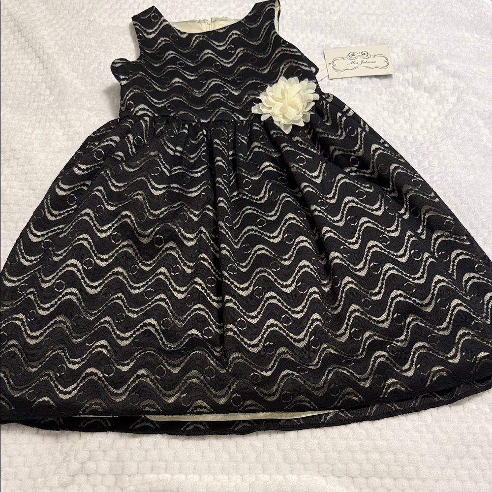 Charming Black and Cream Kids Formal Dress